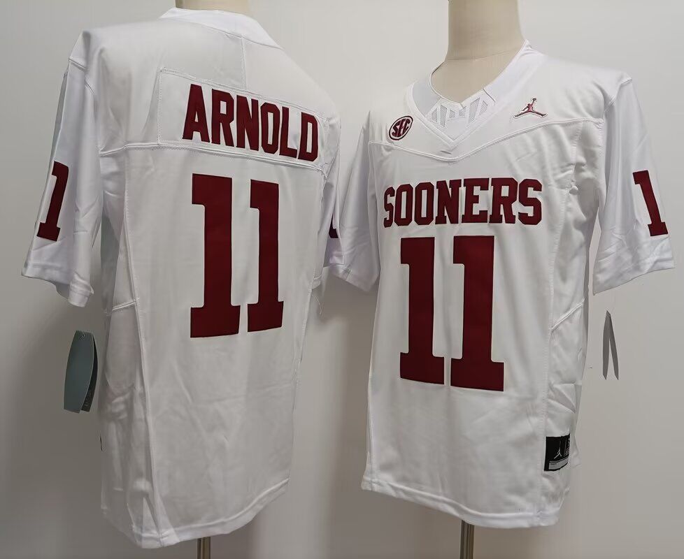 NCAA 2024 Men Oklahoma Sooners #11 Arnold white jerseys->ncaa teams->NCAA Jersey